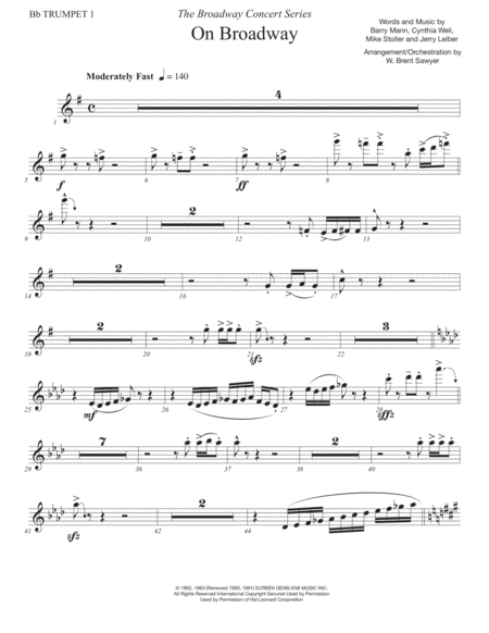 On Broadway Brass Pack Trumpet 1 2 Horn In F Bass Trombone Page 2