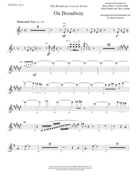 On Broadway String Perc Pack Violin 1 2 Cello Percussion Page 2