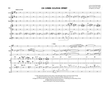 On Green Dolphin Street Trumpet Alto Sax Trombone And Rhythm Section Page 2