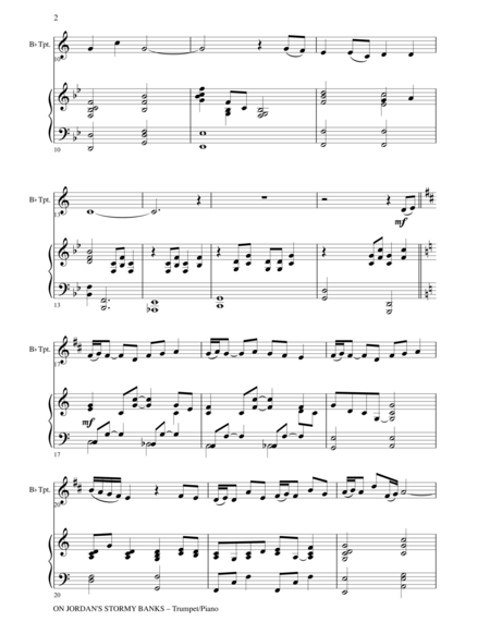 On Jordans Stormy Banks Bb Trumpet Piano And Trp Prt Page 2