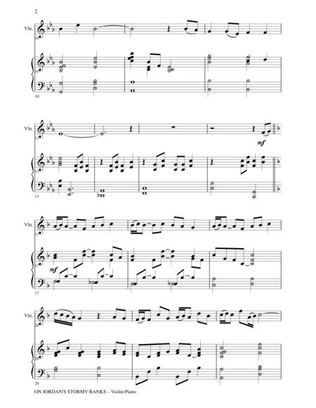 On Jordans Stormy Banks Violin Piano And Vln Part Page 2