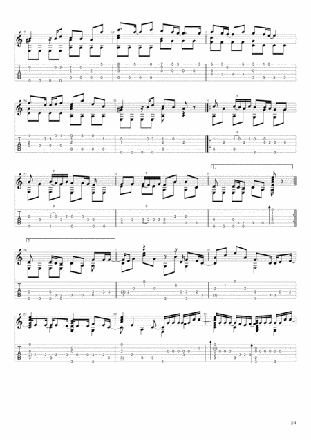 On My Way Guitar Fingerstyle Page 2