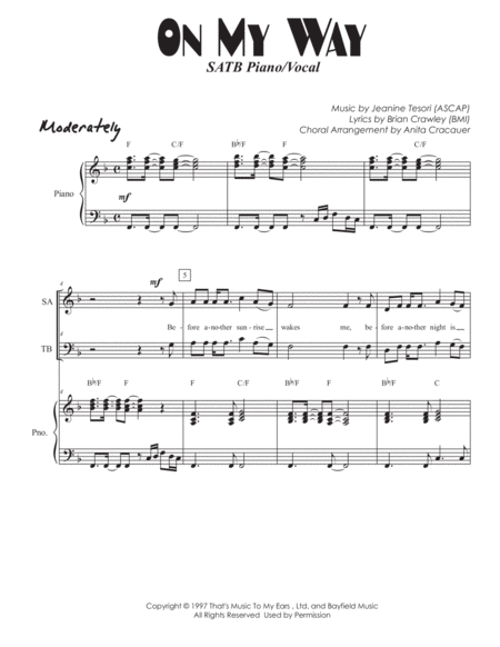 On My Way Satb Piano Vocal Page 2