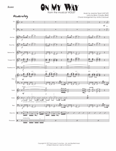 On My Way Score And Parts For Choral Arrangement Page 2