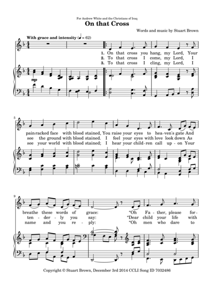 On That Cross Church Songbook Version Page 2