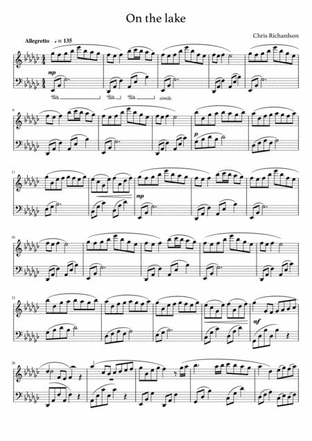 On The Lake Piano Solo Page 2