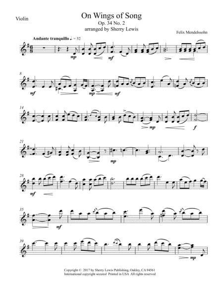 On Wings Of Song String Duo For String Duo Page 2
