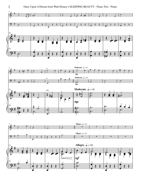 Once Upon A Dream From Walt Disneys Sleeping Beauty For Piano Trio Page 2