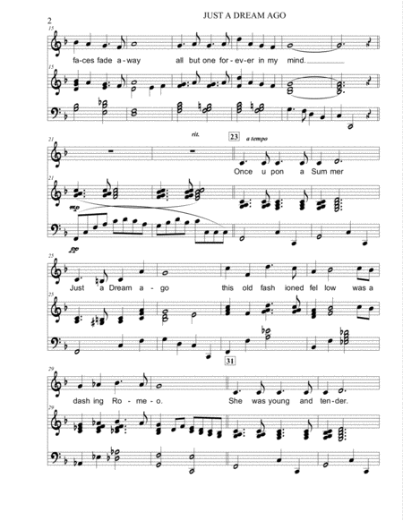 Once Upon A Summer Just A Dream Ago From The Musical Comedy Joe Sent Me Vocal Piano Page 2