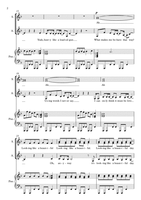 One Day Like This Elbow For Ssaa Piano Page 2