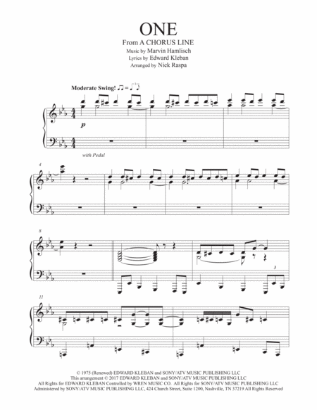 One From A Chorus Line Jazz Piano Page 2