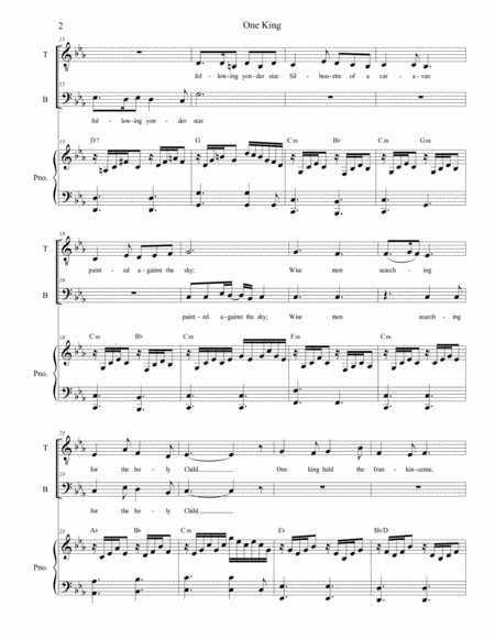 One King For 2 Part Choir Tb Page 2