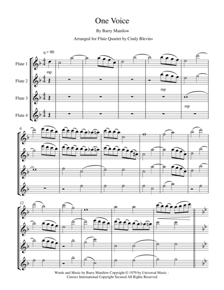 One Voice For Flute Quartet Page 2