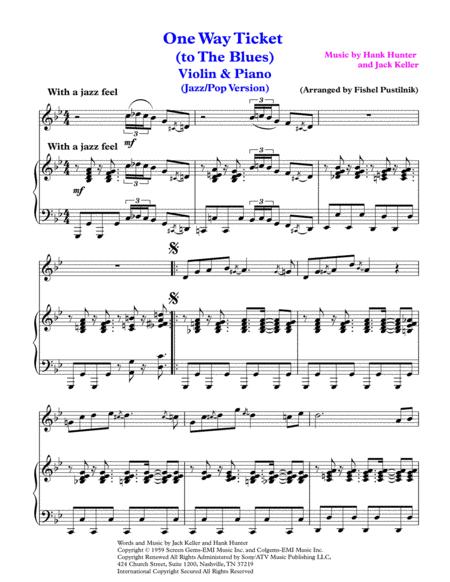 One Way Ticket To The Blues For Violin And Piano Video Page 2