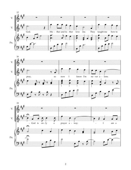 Only A Prayer Away Piano Vocal Sheet Page 2