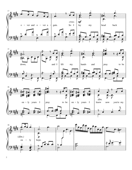 Only Hope From A Walk To Remember For Advanced Piano Solo Page 2