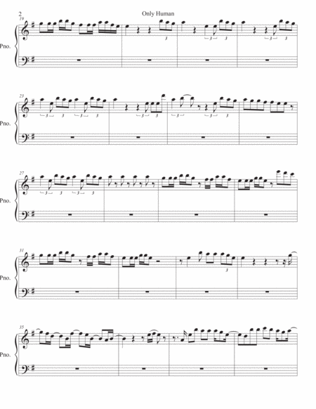 Only Human Piano Page 2