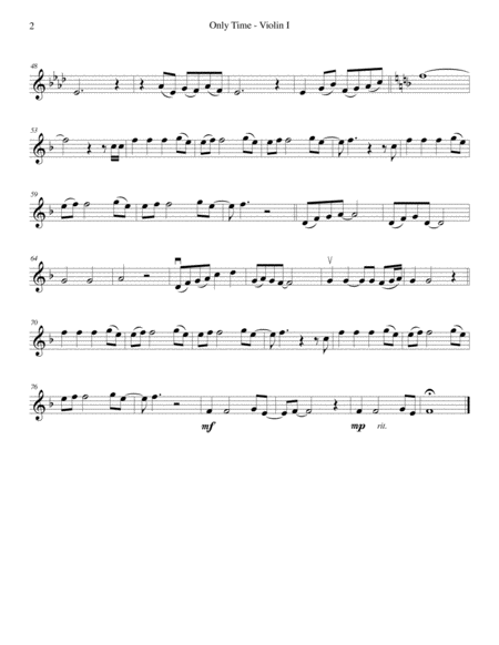 Only Time Enya String Quartet Page 2