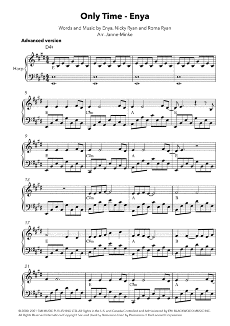 Only Time Harp Solo Page 2