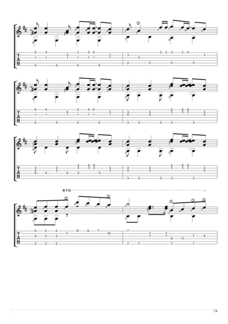 Only When I Sleep Fingerstyle Guitar Solo Page 2