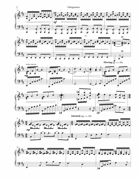 Ontogenesis Piano Solo By Sarah Jaysmith Page 2