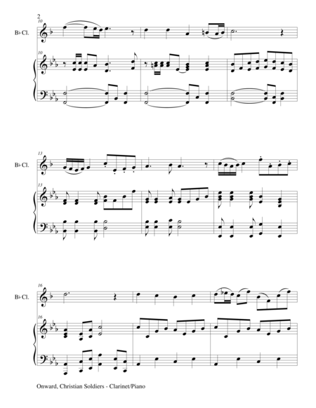 Onward Christian Soldiers Bb Clarinet Piano And Clarinet Part Page 2