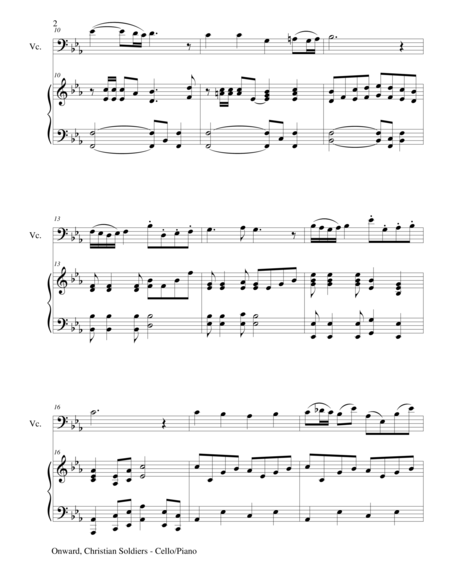 Onward Christian Soldiers Cello Piano And Cello Part Page 2