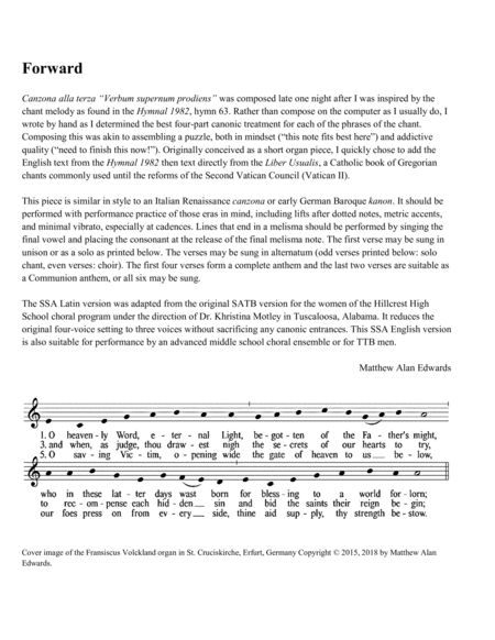 Op 7 Canzona Alla Terza Verbum Supernum Prodiens Ssa Ttb English Page 2