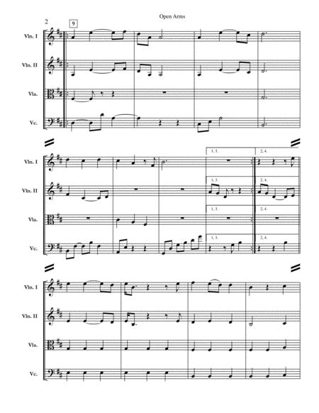 Open Arms Journey For String Quartet Page 2