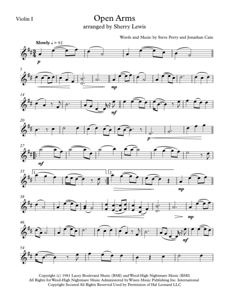 Open Arms String Quartet For String Quartet Page 2