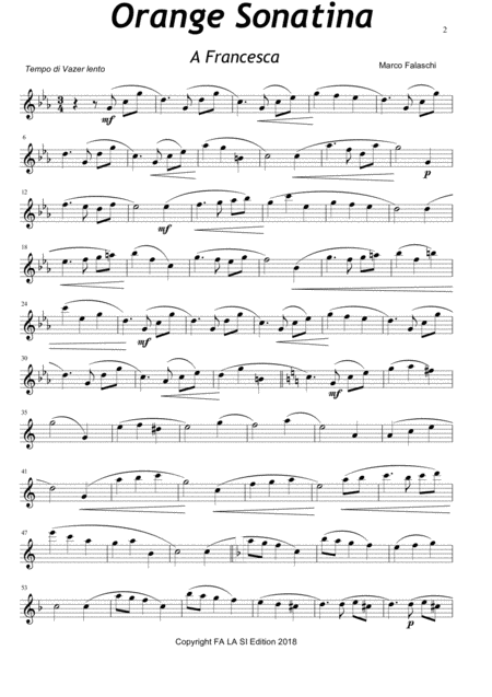 Orange Sonatina For Tenor Or Alto Saxopone Page 2