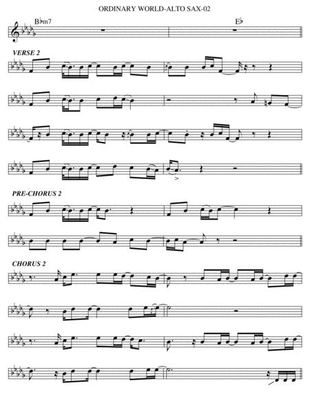 Ordinary World Alto Sax Page 2