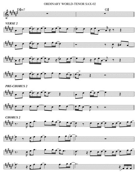 Ordinary World Tenor Sax Page 2