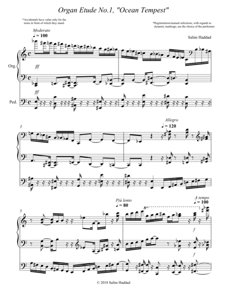 Organ Etude No 1 Ocean Tempest Op 4 Page 2