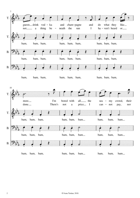 Orlofskys Aria Die Fledermaus Ttbb A Cappella Page 2