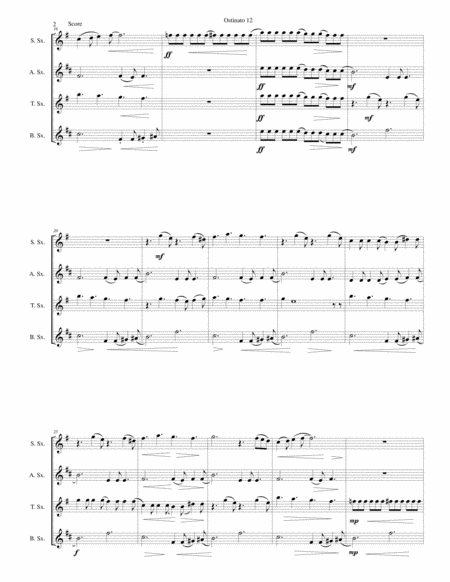 Ostinato 12 For Saxophone Quartet Page 2