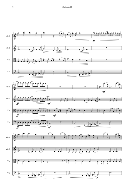 Ostinato 12 For String Quartet Page 2