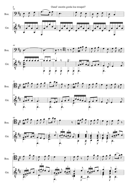 Ound Onoren Where Shall We Go For Bassoon Guitar Page 2