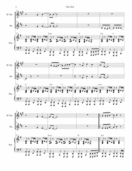 Our God Duet For Bb Trumpet And French Horn Page 2