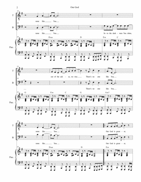 Our God Duet For Tenor And Bass Solo Page 2