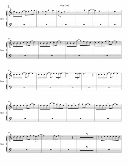 Our God Easy Key Of C Piano Page 2