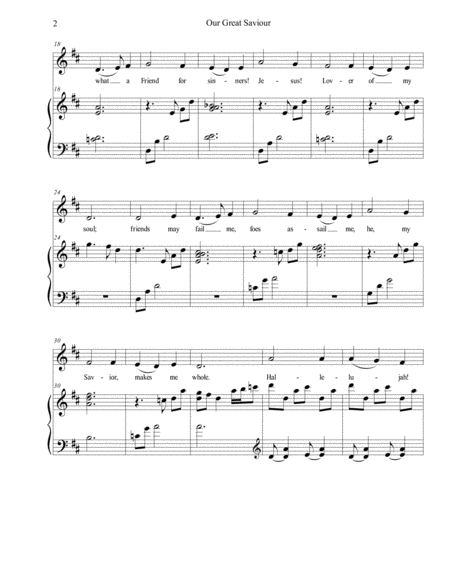 Our Great Saviour Hyfrydol Medium Low Voice Arr Brenda Portman Page 2