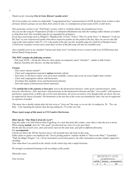 Our Help Is From The Lord Ps 121 Satb Lead Sheet Page 2
