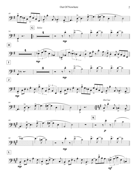 Out Of Nowhere Cello Page 2