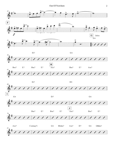 Out Of Nowhere Violin 1 Page 2