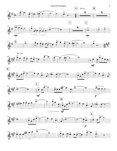 Out Of Nowhere Violin 2 Page 2