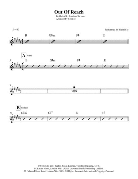 Out Of Reach Chord Guide Performed By Gabrielle Page 2
