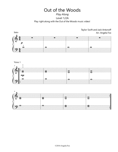 Out Of The Woods Play Along Level 1 2a Page 2