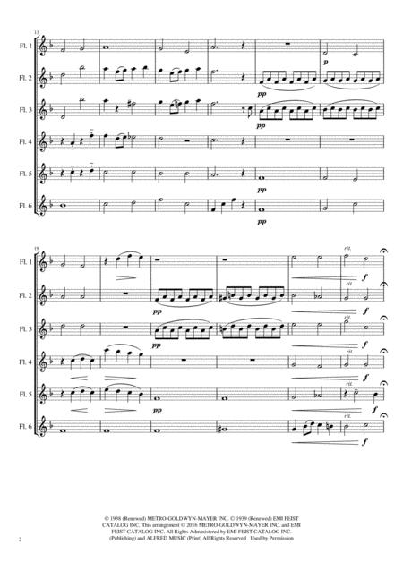 Over The Rainbow For Flute Sextet Page 2