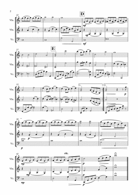 Over The Rainbow For Two Violins And Cello Page 2